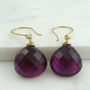 Pink Topaz Earrings With Black Lip Oyster, thumbnail 4 of 4