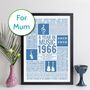 Personalised Music Year Print For Mum Gift For Her, thumbnail 11 of 12