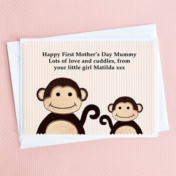'Monkeys' 1st Birthday Or Mothers Day As My Mummy Card, 5 of 5