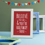 'Believe' Graphic Design Print, thumbnail 1 of 6