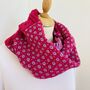 Pink Woolly Snood/ Scarf, thumbnail 4 of 9