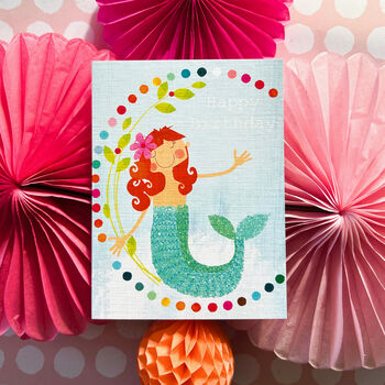Happy Birthday Mermaid Mini Card, 5 of 5