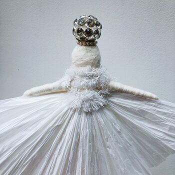 Diamante Crown Spun Cotton Christmas Decoration, 7 of 7