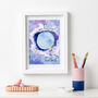 Moon And Stars Personalised Nursery Room Print, thumbnail 3 of 4