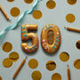 Hand Iced 50th Birthday Biscuit, thumbnail 2 of 3