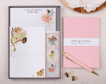 A5 Personalised Children's Stationery Set Gift With Fairy Design, 2 of 9