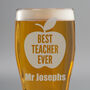 Personalised Best Teacher Ever Tulip Pint Glass, thumbnail 3 of 3