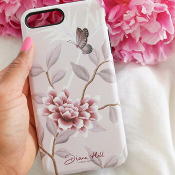 Pastel Pink Floral Chinoiserie Phone Case, 2 of 12