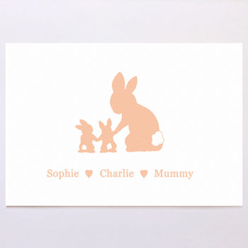Personalised Rabbit Family Print, 6 of 7