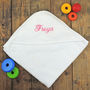 Personalised Embroidered Hooded Baby Towel, thumbnail 3 of 3