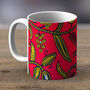 Red And Yellow Ankara Print Fabric Mug 27, thumbnail 1 of 2