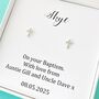 Personalised Baptism Crystal Cross Earrings, thumbnail 1 of 3