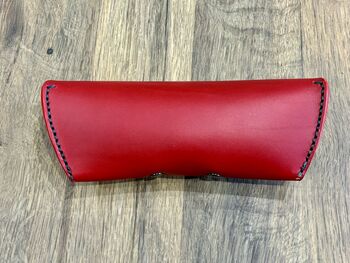 Personalised Red Leather Glasses Case, 11 of 12