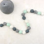 Grey Marbled Grey Mint And White Felt Ball Garland, thumbnail 1 of 4