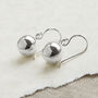 Sterling Silver Dangly Simple Sphere Earrings, thumbnail 1 of 4