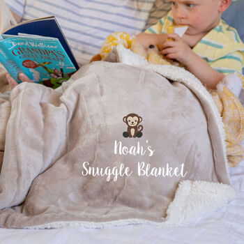 Personalised Children's Pink Hippo Sherpa Blanket, 11 of 11