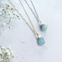 Personalised March Birthstone Aquamarine Necklace, thumbnail 8 of 9