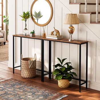 Slim Console Table For Hallway Compact Display Table, 4 of 12