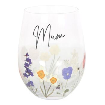 Mum Wildflower Stemless Glass, 2 of 4