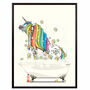 Unicorn With Rainbow Hair In The Bath, thumbnail 4 of 7