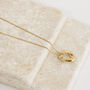 Irregular Hammered Oval Drop Pendant Necklace, thumbnail 4 of 6