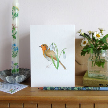 Christmas Robin Decoration And Card Letter Box Gift, 5 of 6