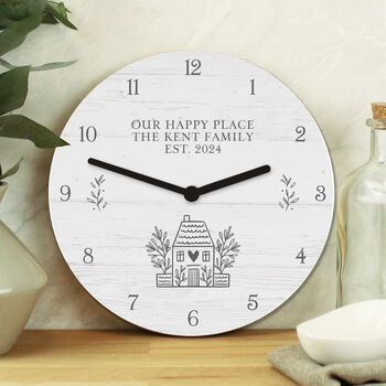 Personalised Home Wooden Clock, 4 of 5