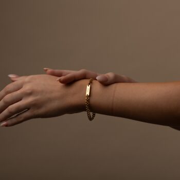 Personalised 18 K Gold Curb Bracelet, 4 of 8