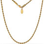 Men's 18 K Gold Plated Rope Chain, thumbnail 5 of 6