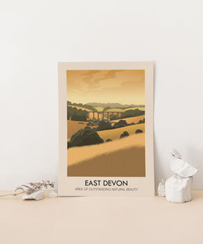 East Devon Aonb Travel Poster, 2 of 8