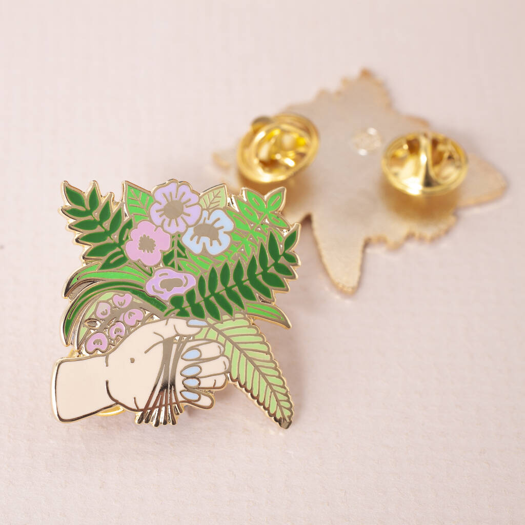 Flower Posy Enamel Pin By Little Paisley Designs