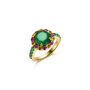 Green Onyx Gemstone Candy Cocktail Ring, thumbnail 2 of 5