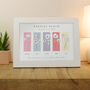 Personalised Flower Of The Month Family A4 Framed Print, thumbnail 9 of 9