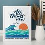 Personalised Adult Baptism Print All Things New, thumbnail 6 of 10