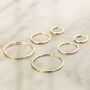 Gold Filled Thin Hoop Earrings, thumbnail 2 of 9
