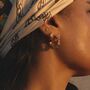Esme Gemstone Gold Hoop Earrings, thumbnail 5 of 8