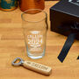 Gift Boxed Graduation Pint Glass And Bottle Opener Set, thumbnail 2 of 4