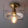 Classic Ribbed Glass Ceiling Light, thumbnail 5 of 6