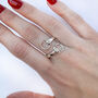 Sterling Silver Equestrian Horse Stirrup Wraparound Adjustable Ring, thumbnail 1 of 7