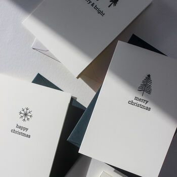 Pack Of Eight Letterpress Christmas Cards, 9 of 10