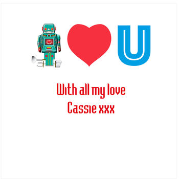 Robot Heart Valentine Or Birthday Card, 2 of 2