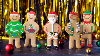 Biscuiteers Hand Iced Christmas Party Jolly Ginger Biscuit Gift, 2 of 2