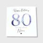 Personalised 80th Birthday Card, thumbnail 4 of 6