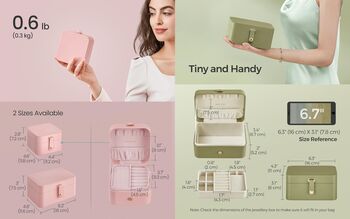 Travel Friendly Jewellery Box Organiser Case, 2 of 7