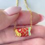 Koi Fish Enamel Necklace, thumbnail 1 of 5