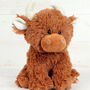 Highland Cow Brown Plush Soft Toy, Gift, thumbnail 9 of 9