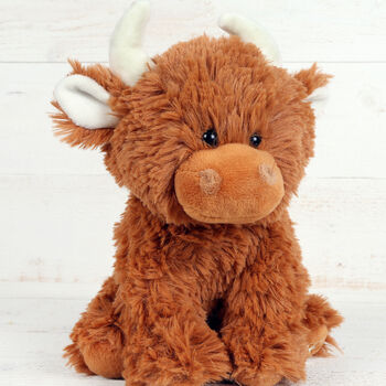 Scottish Highland Cow Brown Soft Toy, Gift Wrapped, 3 of 8