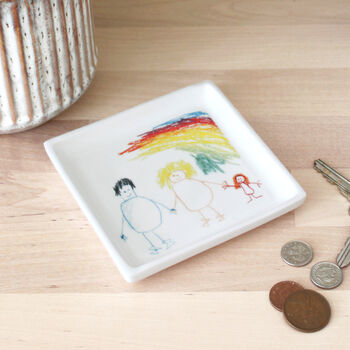 Ceramic Father’s Gift Child’s Drawing Trinket Dish, 5 of 6