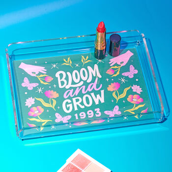 Personalised Acrylic Bloom And Grow Decorative Tray, 2 of 3