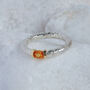 Handmade Silver Textured Ring With A Choice Of Gemstone, thumbnail 9 of 11